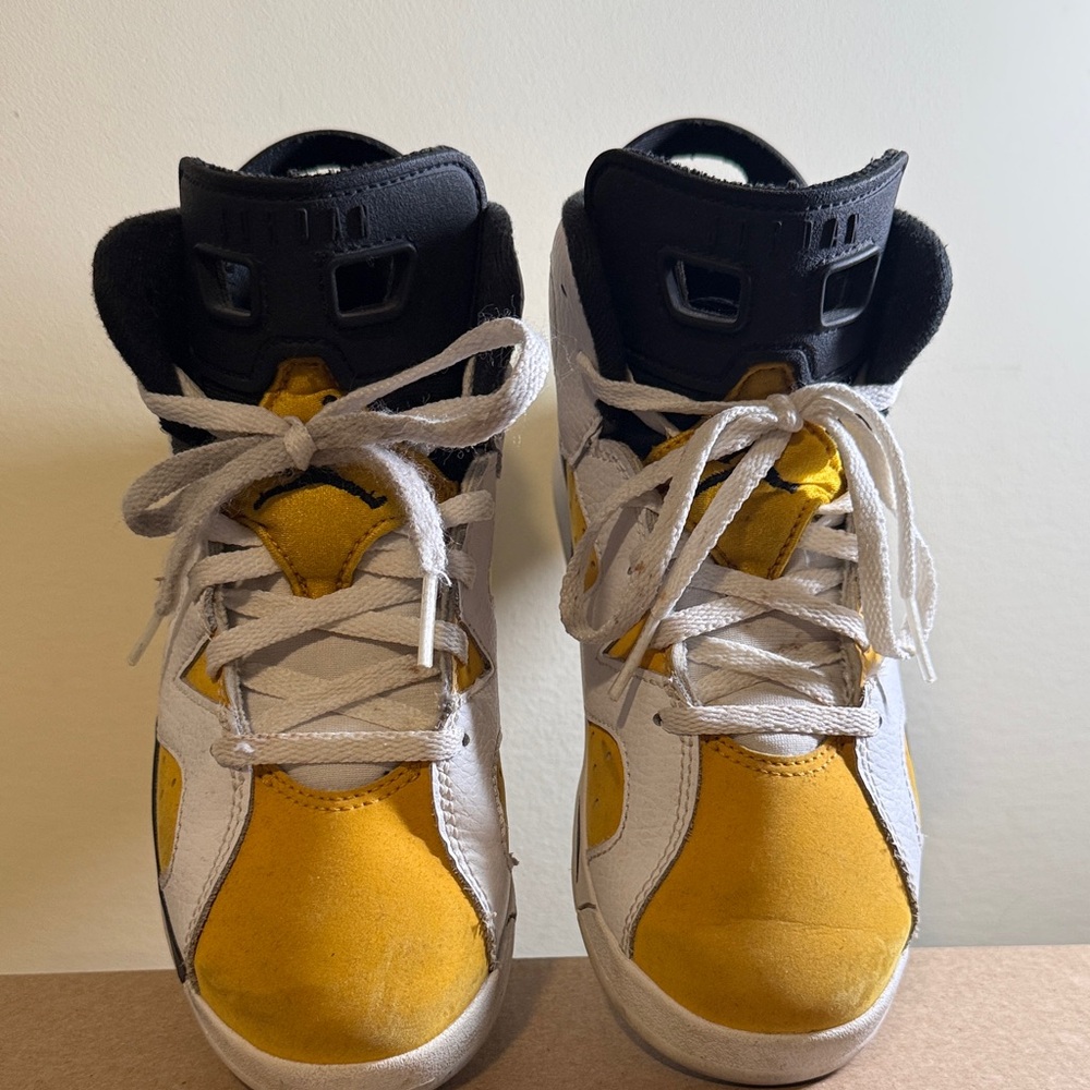 Air Jordan 6s- Yellow and Black High-Top Sneakers